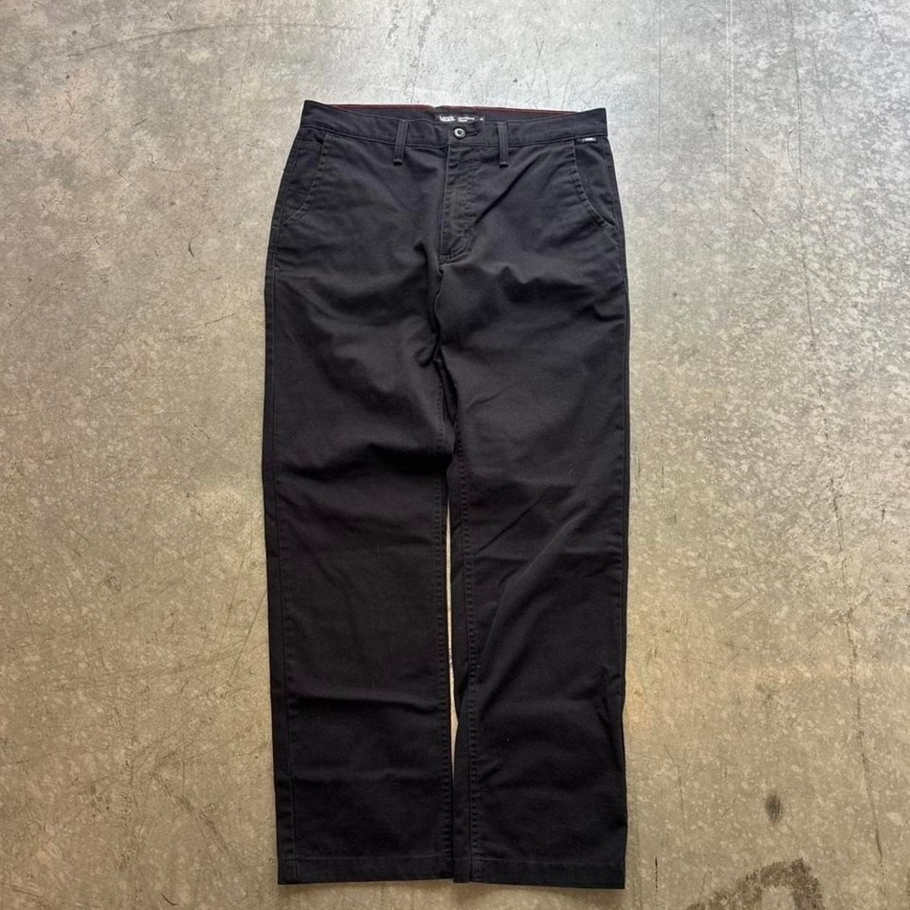 Vans Authentic Black Chino Relaxed Fit Skate Size 33